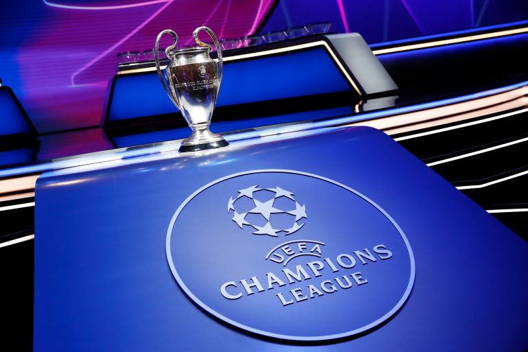 Champions League Group Stage Draw Soccer Football - Champions League Group Stage Draw - Halic Congress Center, Istanbul, Turkey - August 26, 2021 General view of the Champions League trophy before the draw REUTERS/Murad Sezer