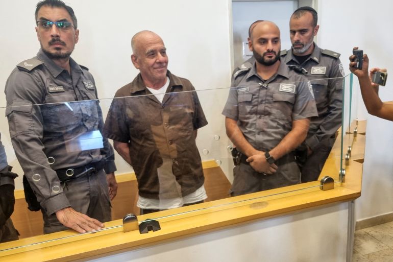 israeli citizen moti maman stands in a courtroom after he was accused by israeli security services of involvement in an iranian-backed assassination plot targeting prominent people including israeli prime minister benjamin netanyahu, in beersheba district court in southern israel, september 19, 2024. reuters/stringer israel out. no commercial or editorial sales in israel