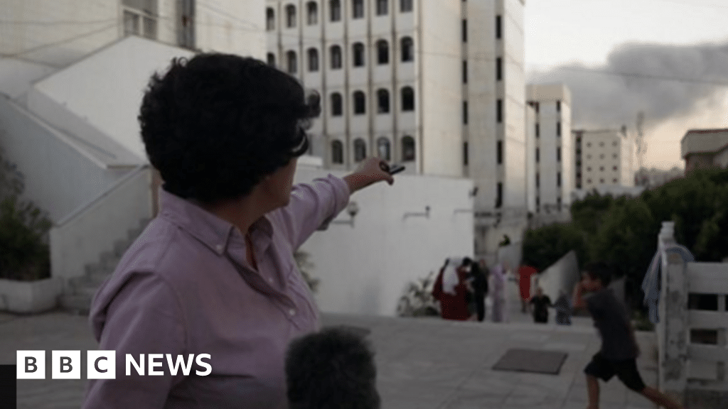 Watch: BBC correspondent records moment air strike hits Beirut