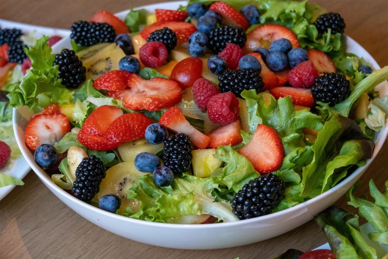 Bowl of Sliced Fresh Fruits