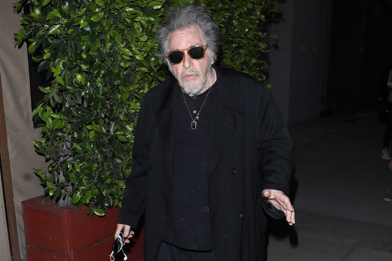 los angeles, ca - april 10: al pacino is seen at giorgio baldi restaurant on april 10, 2024 in los angeles, california. (photo by the hollywood curtain/bauer-griffin/gc images)