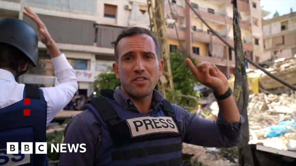 1 hr agoWatch: BBC reporter at scene of Israeli strike on BeirutThe Hezbollah stronghold of Dahieh has been hit by Israeli airstrikes targeting Beirut.1 hr agoMiddle East